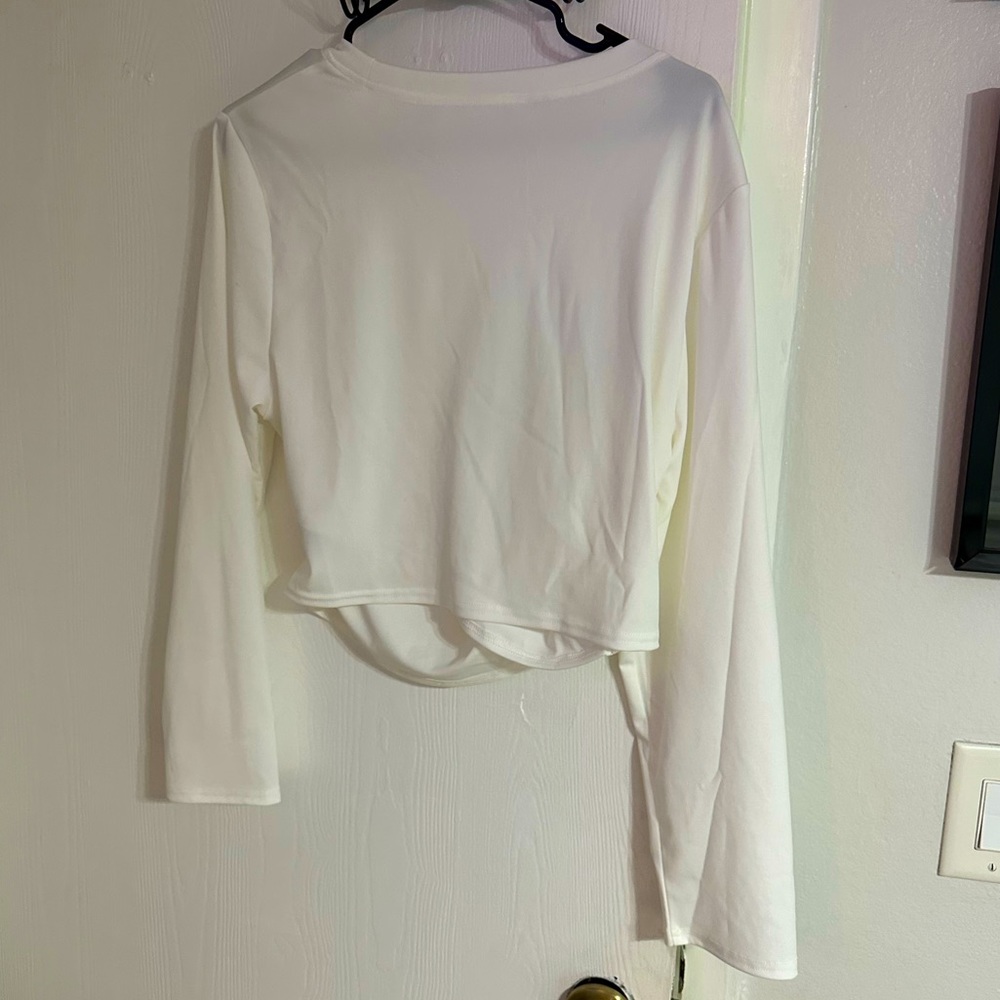 SHEIN curve white crop top 3XL